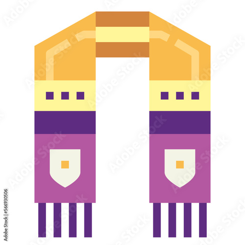 shawl flat icon style