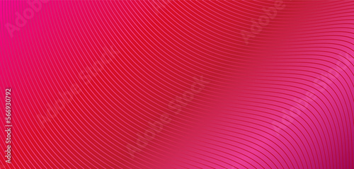 Pink wave lines vivid background gradient 3d flow vector image, red wavy beauty energy power glow valentine day layout frame design, smooth curve swirl abstract hair style fashion banner template