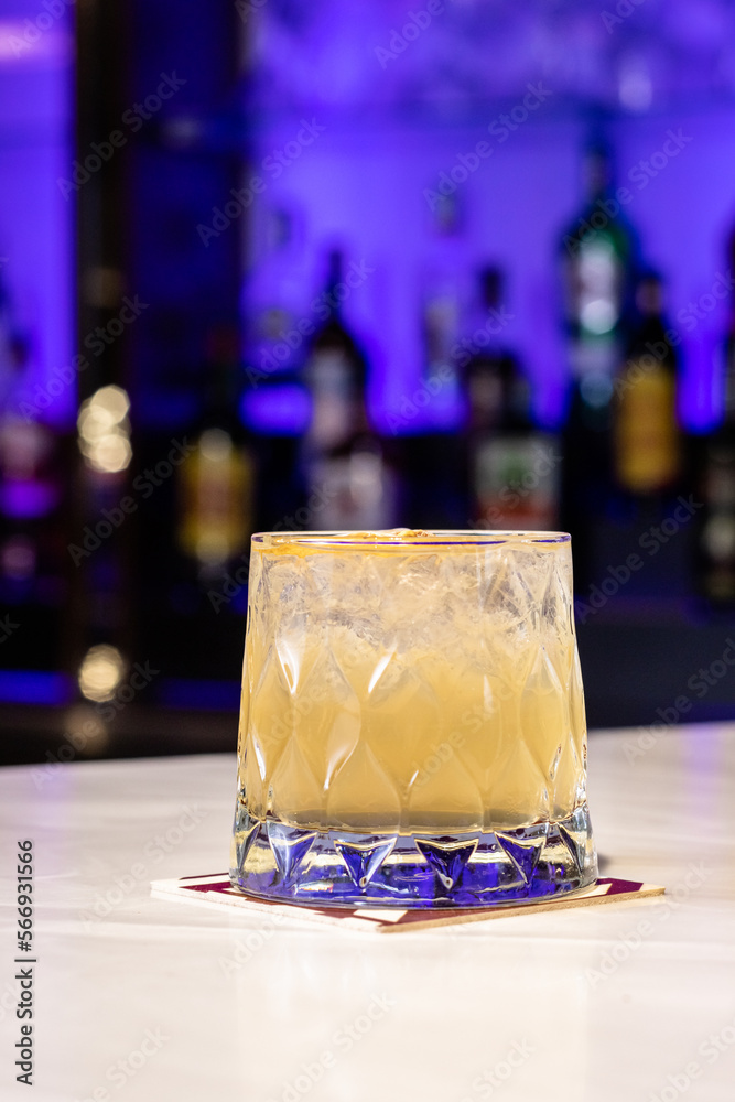 Cocktails at the bar of a restaurant. Tasty alcoholic drink. Cocktails at the bar of a restaurant. Tasty alcoholic drink.