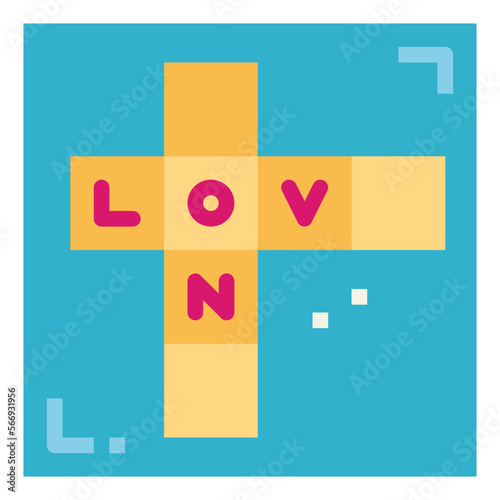 scrabble flat icon style