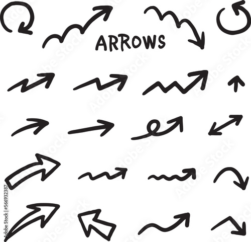 手書き矢印のセット