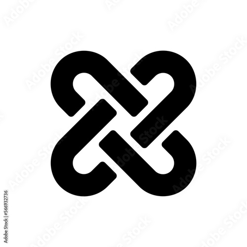 Canvas-taulu interlocking glyph icon