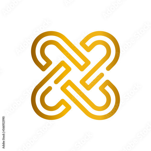 interlocking gradient icon