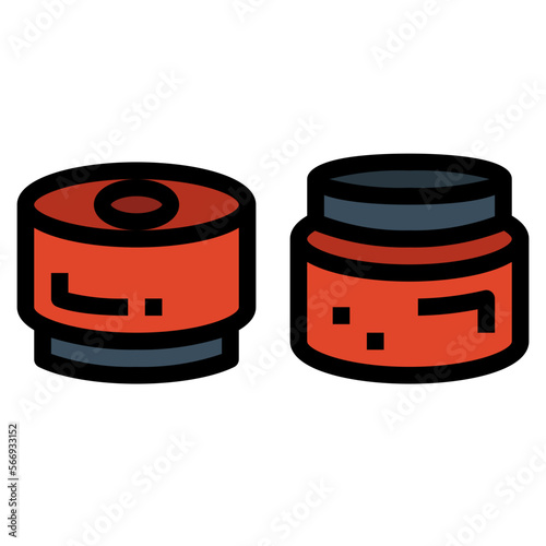 Bushings filled outline icon style