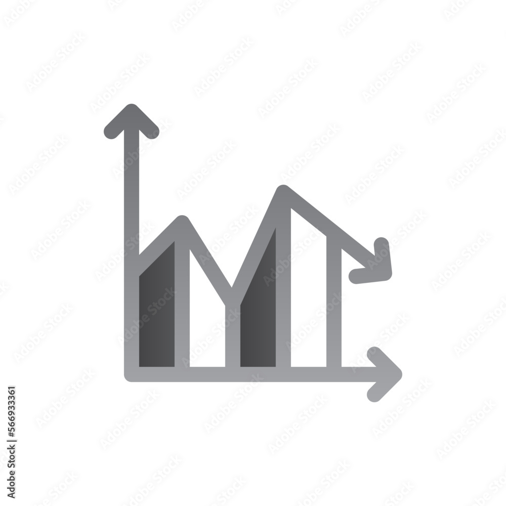 loss two tone gradient icon loss two tone gradient icon