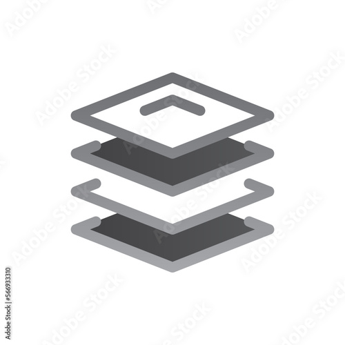 layers two tone gradient icon