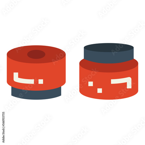 Bushings flat icon style