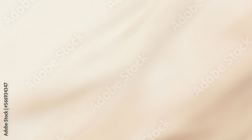 Light beige grainy gradient background, vanilla toned blurry cosmetics background, silk drapery backdrop photo