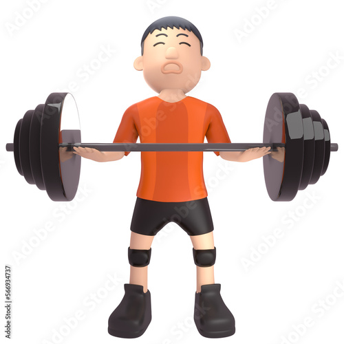 athlete sport male 3d illustration. an athlete who won an international level award