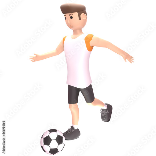 athlete sport male 3d illustration. an athlete who won an international level award