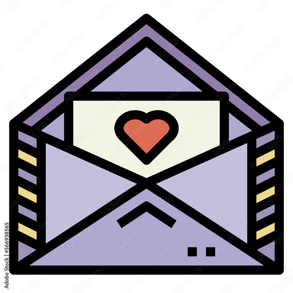 Naklejka premium envelope filled outline icon style