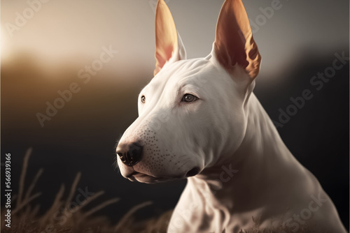 Foto Portrait photo of an adorable Bull Terrier dog