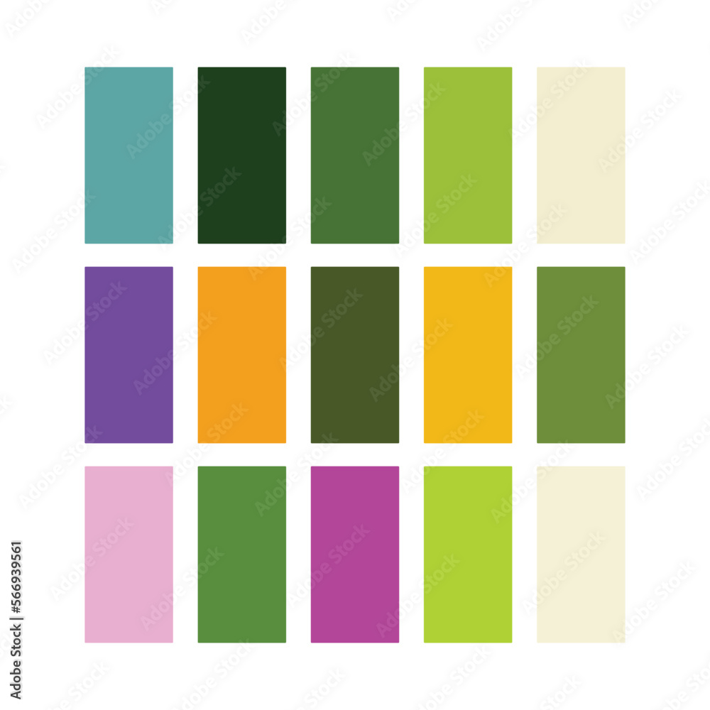 Fashion Trend Spring Color guide palette 2024-25. An example of a color palette vector. Color palette for fashion designers, business, garments, and paints colors company	

