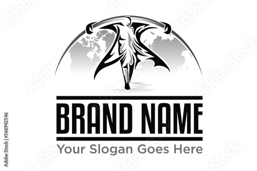 Atlas Globe illustration Logo designs
