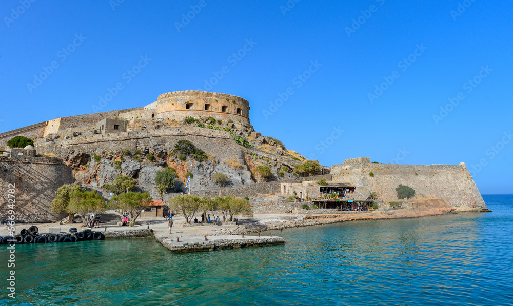 Festung auf der Insel Spinalonga (Kalydon) in Elounda, Agios Nikolaos, Kreta (Griechenland)