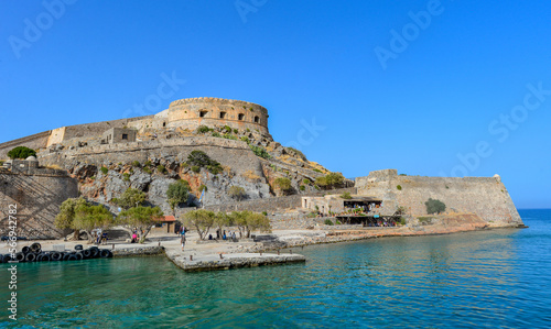 Fototapeta Naklejka Na Ścianę i Meble -  Festung auf der Insel Spinalonga (Kalydon) in Elounda, Agios Nikolaos, Kreta (Griechenland)