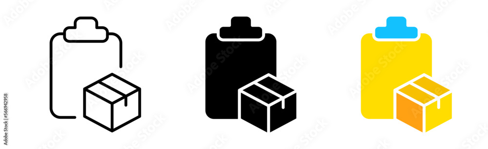Shipping documents icons set. Calendar, package, world, mail, goods, services, transportation, sending, reliability, service, box. truck concept. vector line icon in different styles Shipping documents icons set. Calendar, package, world, mail, goods, services, transportation, sending, reliability, service, box. truck concept. vector line icon in different styles