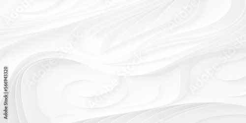 white wave flowing modern curve luxury elegant texture with smooth and clean vector subtle abstract background. Abstract white and light gray wave background. white wave line background. © Pixel Park