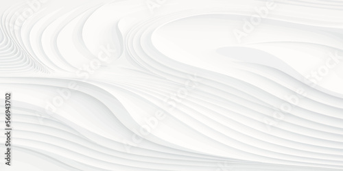 Abstract white paper wave background and abstract gradient and white wave curve lines banner background design. White wave modern abstract background design. space style. white background.