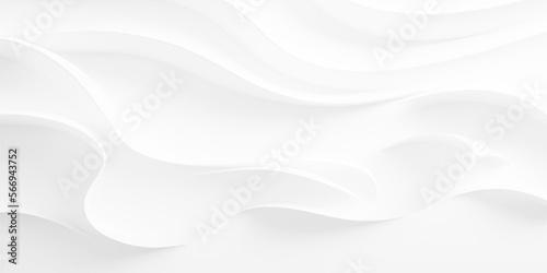 Abstract white paper wave background and abstract gradient and white wave curve lines banner background design. White wave modern abstract background design. space style. white background.