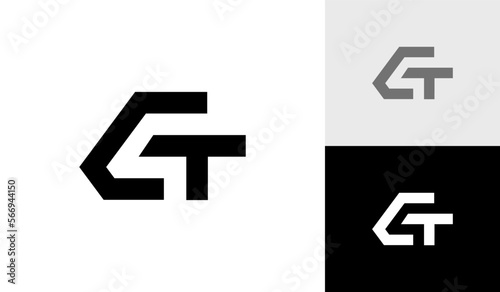 Fotografía Letter GT initial monogram logo design vector