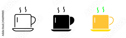 Tea icons set. Natural, hot, cold, green, black, fruity, cup, teapot, cafe, health, herbs, design, flowers, label, eco, quality, taste, sugar. Drink concept. vector line icon in different styles
