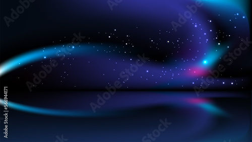 Blue background galaxy vector art design element