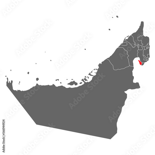United arab emirates map Oman and Ajman, geography blank concept, background vector illustration