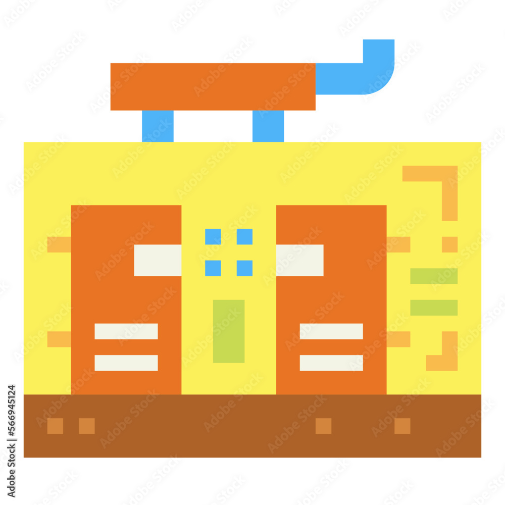 electric generator flat icon style