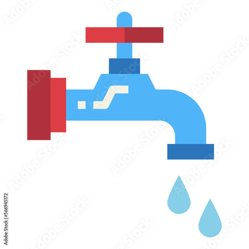 faucet flat icon style