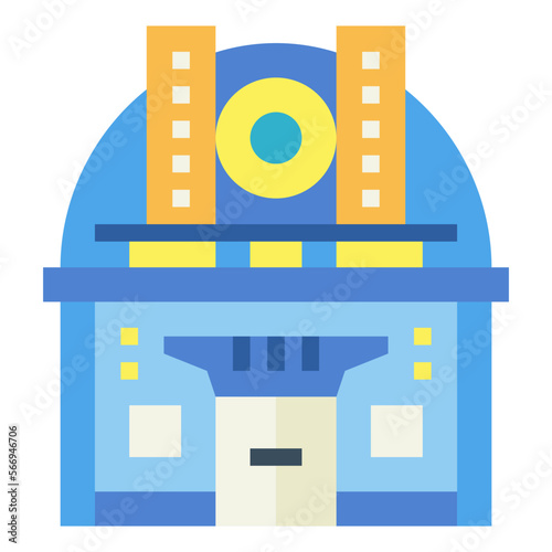 Observatory flat icon style
