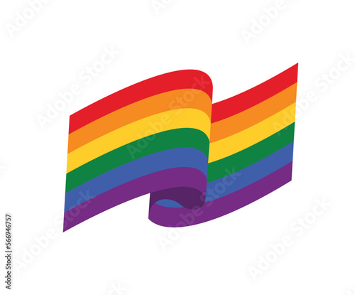 Pride flag illustration. Lgbt community symbol in rainbow colors. Vector backdrop for your design.