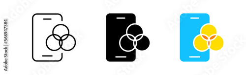 Picture line icon. Image, photo, sketch, photographer, memory, drawing, illustration, screen saver. Digital information concept. Vector icon in line, black and colorful style on white background