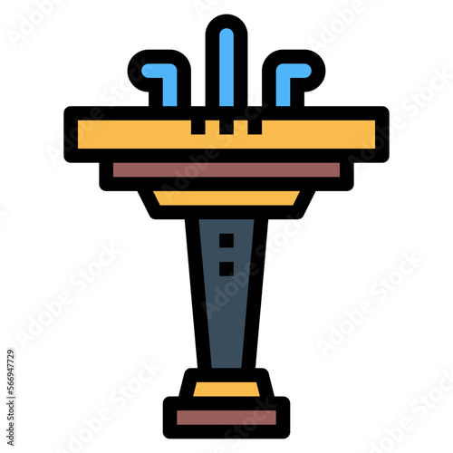 sink filled outline icon style