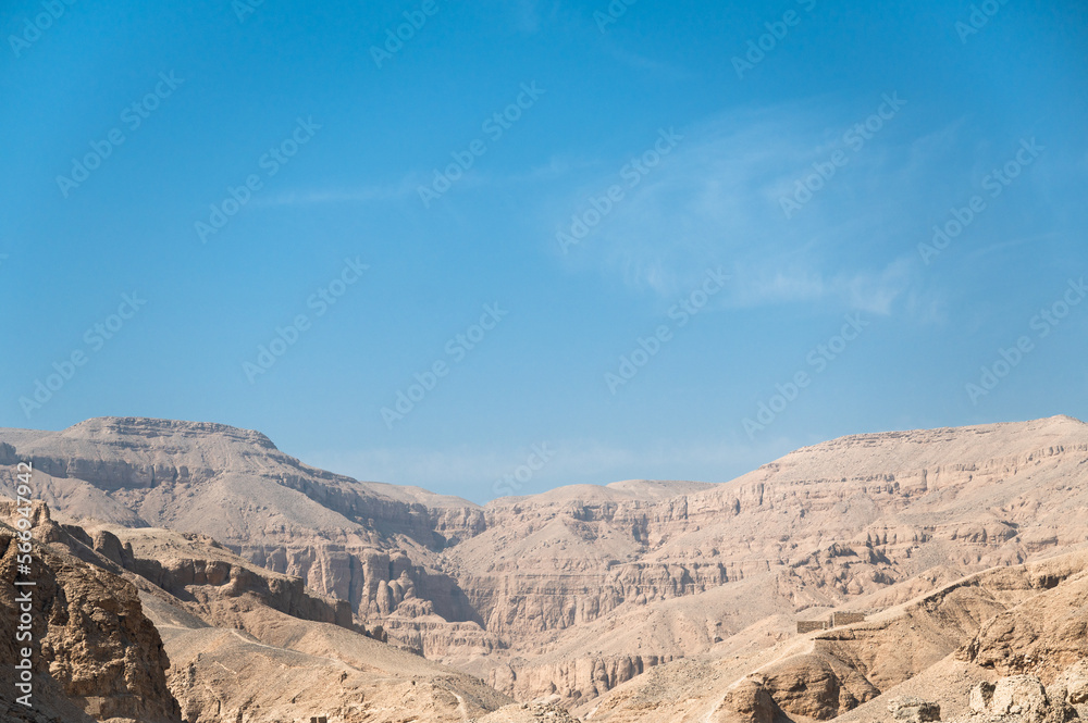 Mountains and desert of Valley of the king, Egypt