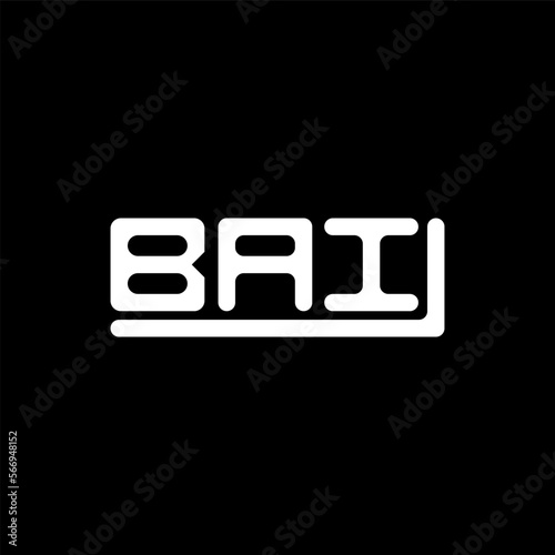 BAI letter logo creative design with vector graphic, BAI simple and modern logo.
