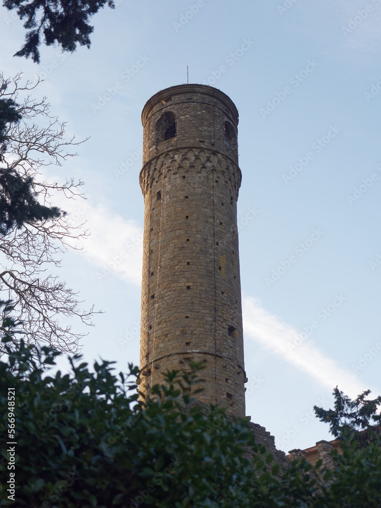 medieval tower in caprigliola a little village near la spezia