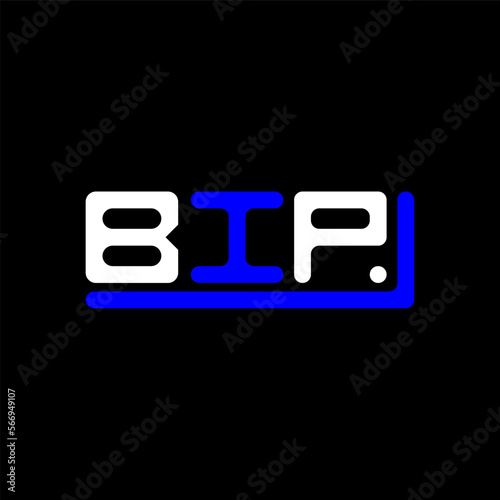 BIP letter logo creative design with vector graphic, BIP simple and modern logo.