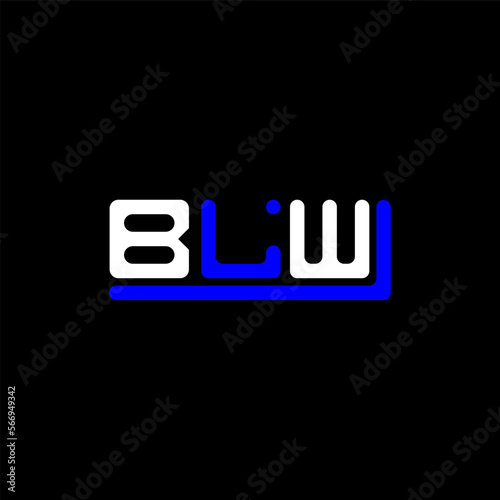 BLW letter logo creative design with vector graphic, BLW simple and modern logo.