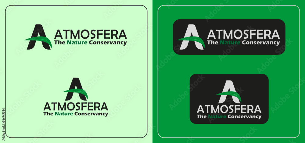 Logo The Nature Conservancy Atmosfera in green in flat style