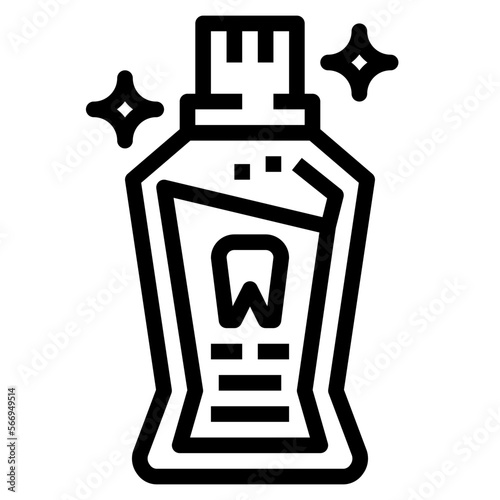 mouthwash line icon style