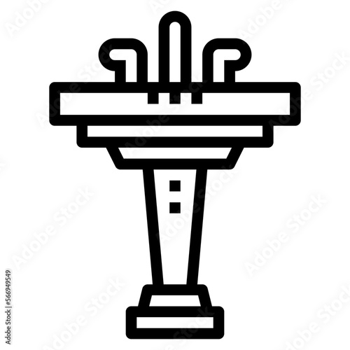 sink line icon style