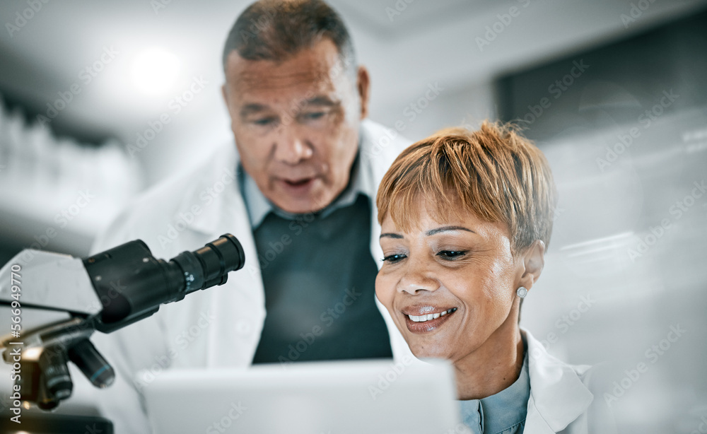 Doctor, research or scientist people in science laboratory on DNA study, medical or medicine data analysis. Happy, healthcare teamwork or nurse for health, cancer innovation or virus test in hospital Doctor, research or scientist people in science laboratory on DNA study, medical or medicine data analysis. Happy, healthcare teamwork or nurse for health, cancer innovation or virus test in hospital