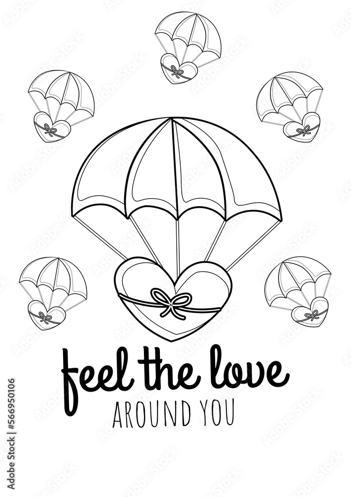 Love Balloon Act Of Love Valentine Coloring Pages A4 for Kids and Adult Love Balloon Act Of Love Valentine Coloring Pages A4 for Kids and Adult
