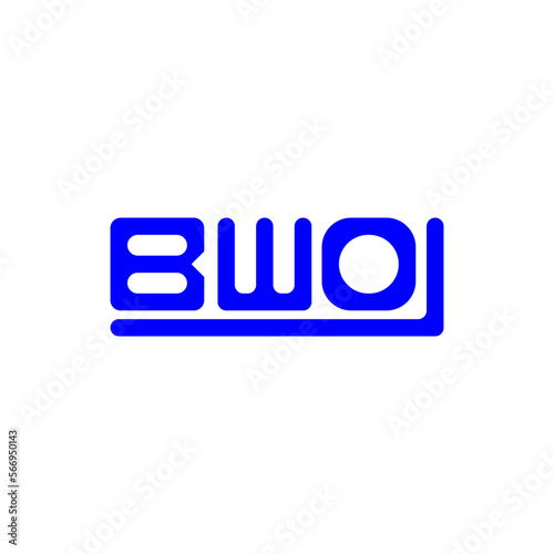 BWO letter logo creative design with vector graphic, BWO simple and modern logo. photo