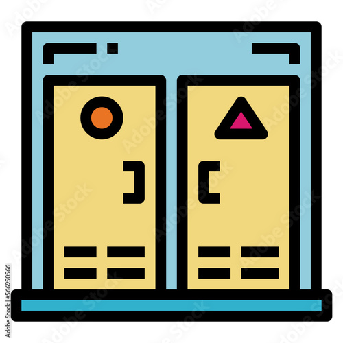 toilet filled outline icon style © smalllike
