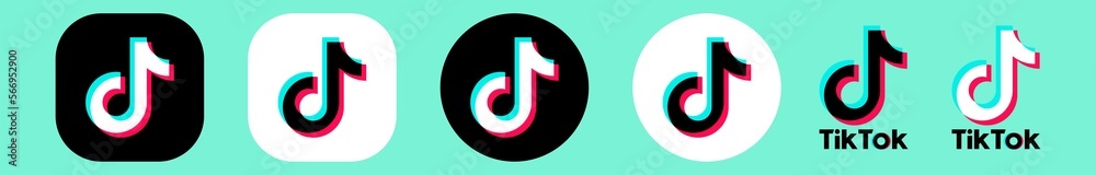 Tik Tok glitch icon of social media. PNG. Tik Tok icon. tik tok ...