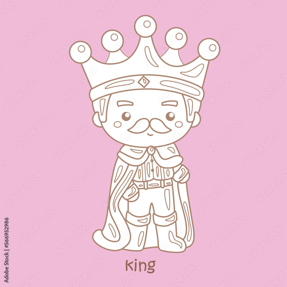 Alphabet K For King Vocabulary Digital Stamp