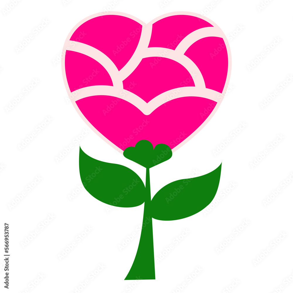 Heart Rose Flower in Love Valentine Heart Rose Flower in Love Valentine