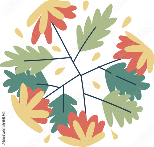 Abstract tree top view illustration.